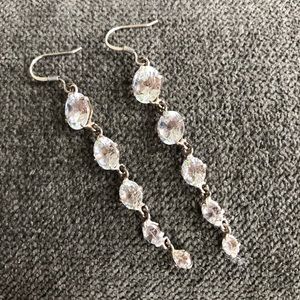 Silver rhinestone earrings